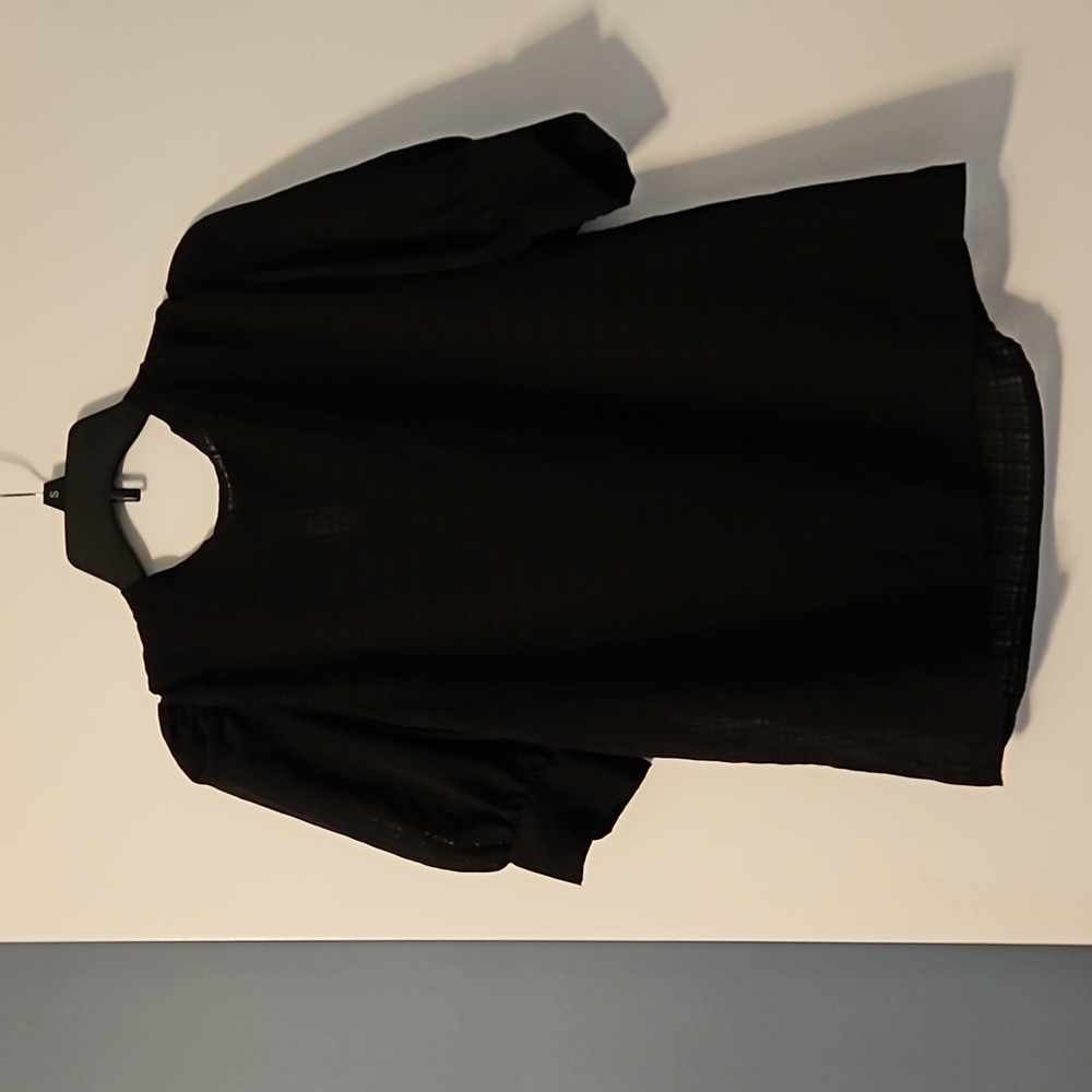 Shein black elbow length blouse size M